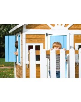 Casinha infantil de madeira em painéis Masgames VISBY elevada 60 cm