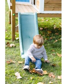 Casinha infantil de madeira em painéis Masgames VISBY elevada 60 cm