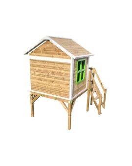 Casinha infantil de madeira em painéis Masgames FLAM elevada 90 cm