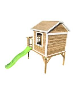 Casinha infantil de madeira em painéis Masgames FLAM elevada 90 cm