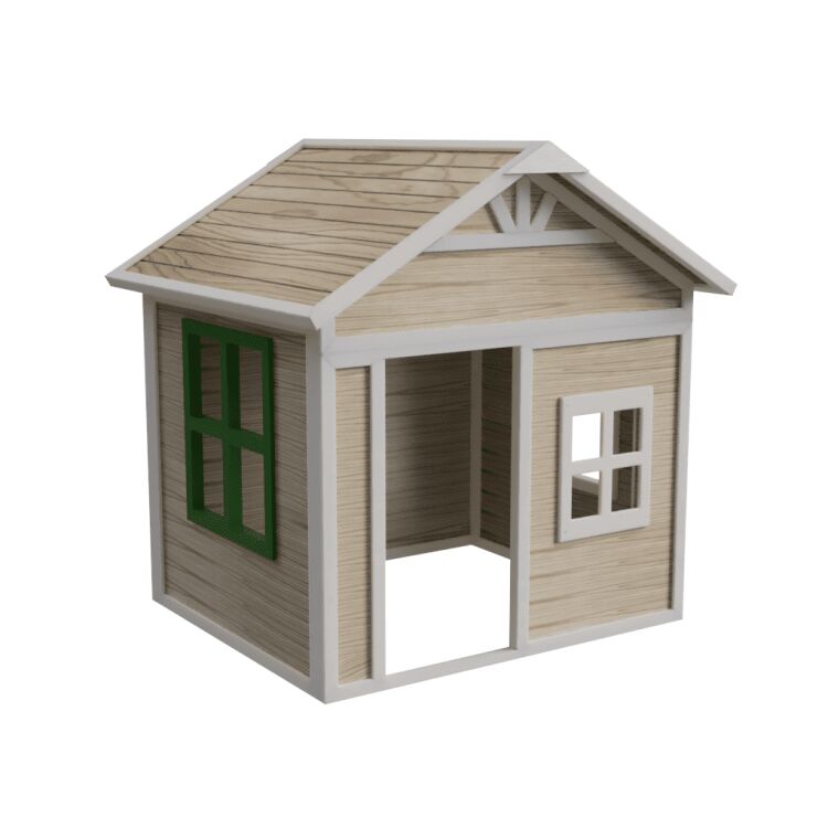 Casinha de madeira em painéis Masgames FLAM