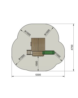 Casinha de madeira Masgames LOLLIPOP Elevada verde