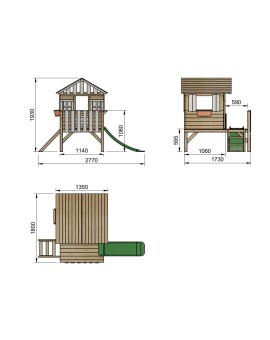 Casinha de madeira Masgames LOLLIPOP Elevada branca