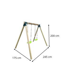 Baloiço de madeira quadrado MASGAMES REIKO