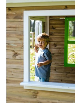 Casinha de madeira em painéis Masgames FLAM