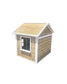 Casinha de madeira em painéis Masgames FLAM