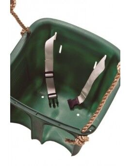 Baloiço duplo em madeira redonda Masgames KADI L + assento de bebê