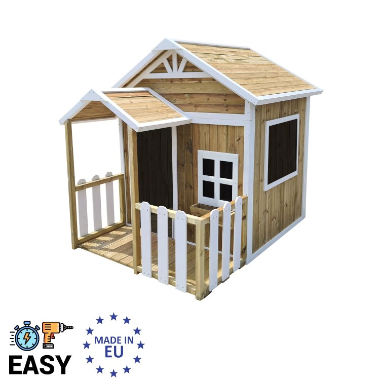 Casinha infantil de madeira em painéis Masgames OLDEN HORECA