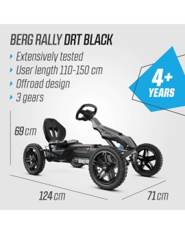 Carro a pedais BERG Rally DRT Black BFR-3
