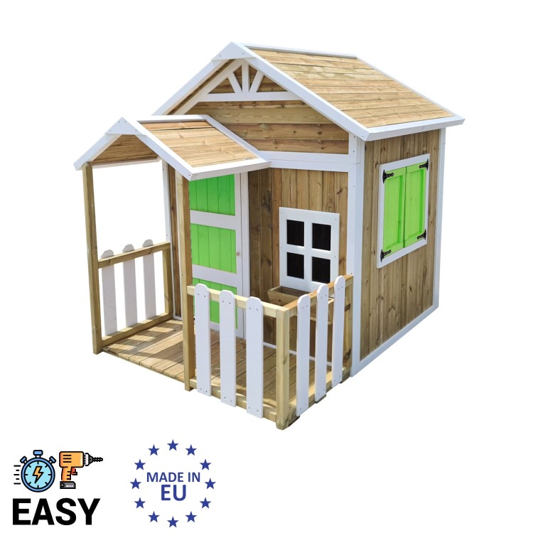 Casinha infantil de madeira em painéis Masgames OLDEN