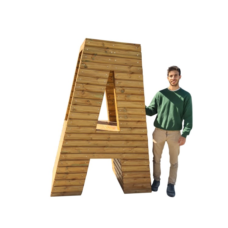 Letras Gigantes Masgames ALPHAPLAY cor natural