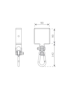 Gancho de baloiço quadrado MASGAMES