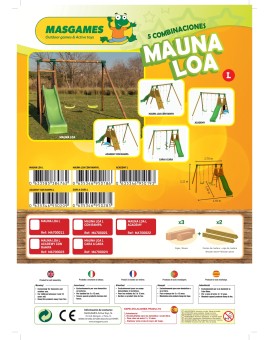 Parque infantil Masgames MAUNA LOA L (madeira redonda)