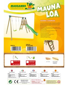Parque infantil Masgames MAUNA LOA L (madeira quadrada)