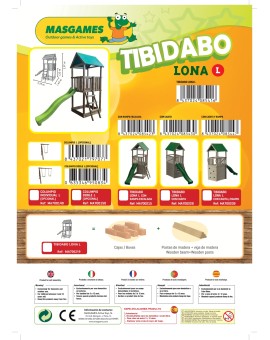 Parque infantil Masgames TIBIDABO L telhado de lona e balanço