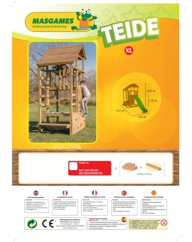 Parque infantil Masgames TEIDE XL com escada de macaco