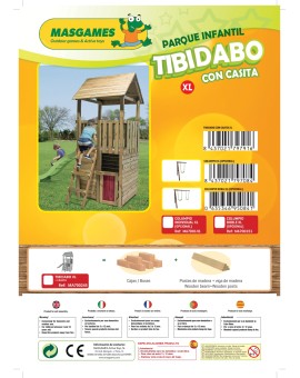 Parque infantil Masgames TIBIDABO XL com casinha e balanço