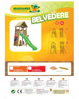 Parque infantil Masgames BELVEDERE XL com Challenger