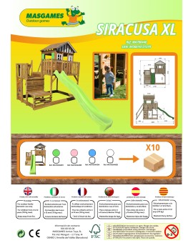 Parque infantil MASGAMES SIRACUSA XL com baloiços