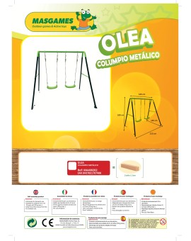 Baloiço duplo de metal Masgames OLEA