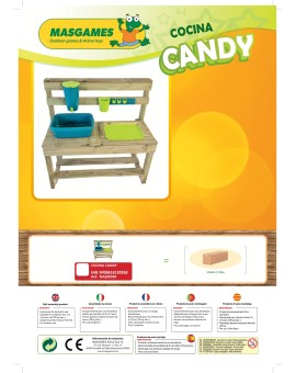 Cozinha infantil para exterior em madeira Masgames CANDY