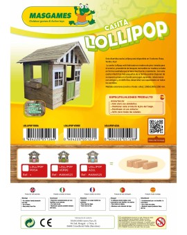 Casinha de madeira Masgames LOLLIPOP Rosa