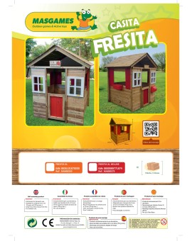 Casinha de madeira Masgames MORANGO XL