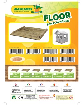 Piso para casinha de madeira Masgames FLAM