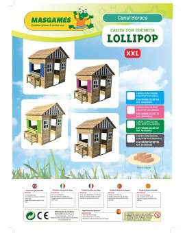 Casinha de madeira Masgames LOLLIPOP XXL Horeca + Kitchenette