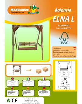 Balanço de jardim MASGAMES ELNA L