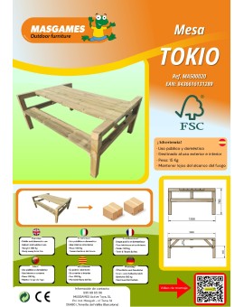 Mesa de piquenique MASGAMES TOKIO