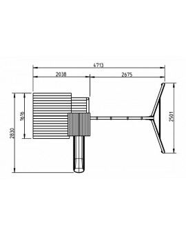 Parque infantil Masgames LOOKOUT M com baloiço duplo