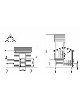 Parque infantil Masgames LOOKOUT M com baloiço duplo