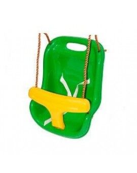 Baloiço duplo em madeira quadrada Masgames KARAI JUNIOR XL + assento de bebé