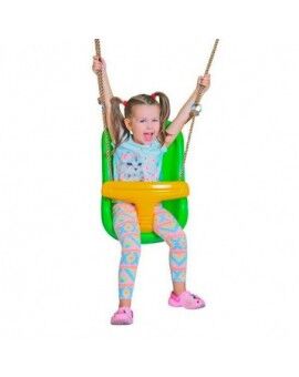 Baloiço duplo em madeira quadrada Masgames KARAI JUNIOR XL + assento de bebé