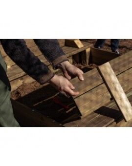 Caixa de areia de madeira Masgames TECTUM com capa de madeira dobrável