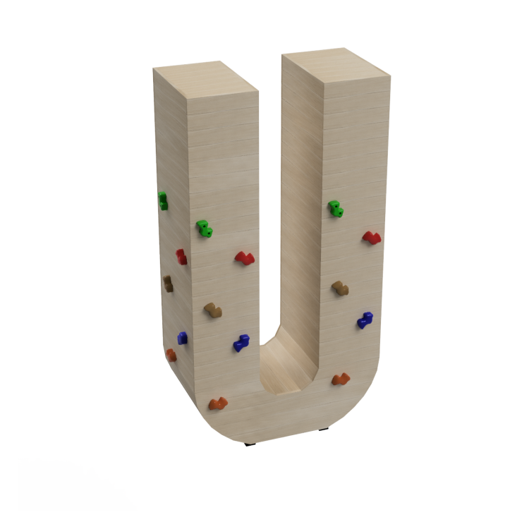 Letras Gigantes Masgames ALPHAPLAY com pedras de escalada cor natural