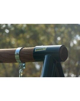 Baloiço duplo em madeira redonda Masgames KADI L + assento de bebê