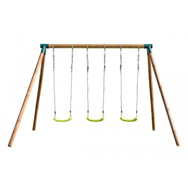 Baloiço triplo em madeira redonda Masgames ETNA XL