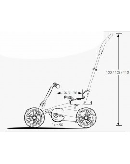 Carro de pedais BERG Buzzy Bloom 2in1