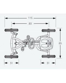 Carro de pedais BERG Buddy Lua