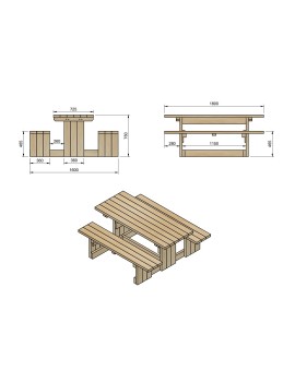 Mesa de piquenique MASGAMES CANET