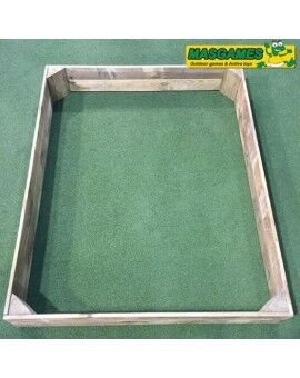 Caixa de areia de madeira Masgames BASIC Retangular com capa de lona