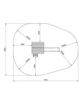 Parque infantil Masgames TIBIDABO L telhado de lona