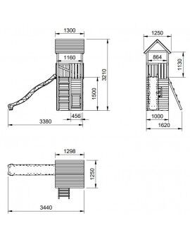 Parque infantil Masgames TIBIDABO XL com casinha e balanço