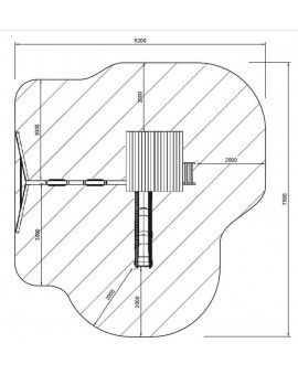 Parque infantil Masgames TIBIDABO XL com casinha e balanço