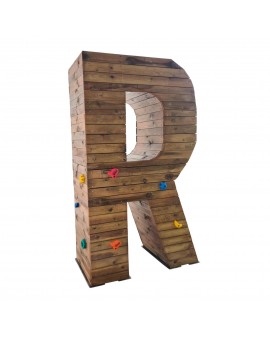 Letras Gigantes Masgames ALPHAPLAY com pedras de escalada cor natural