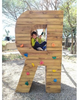 Letras Gigantes Masgames ALPHAPLAY com pedras de escalada pintadas