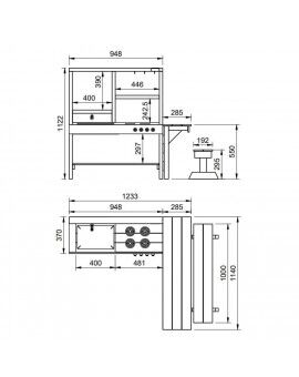 Cozinha infantil para exterior em madeira Masgames SPICY Delicious