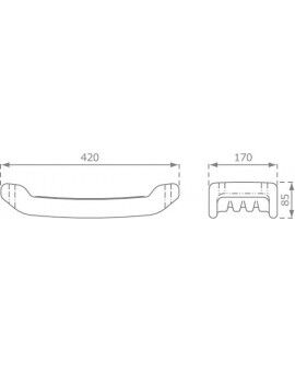 Assento plano de plástico MASGAMES Azul